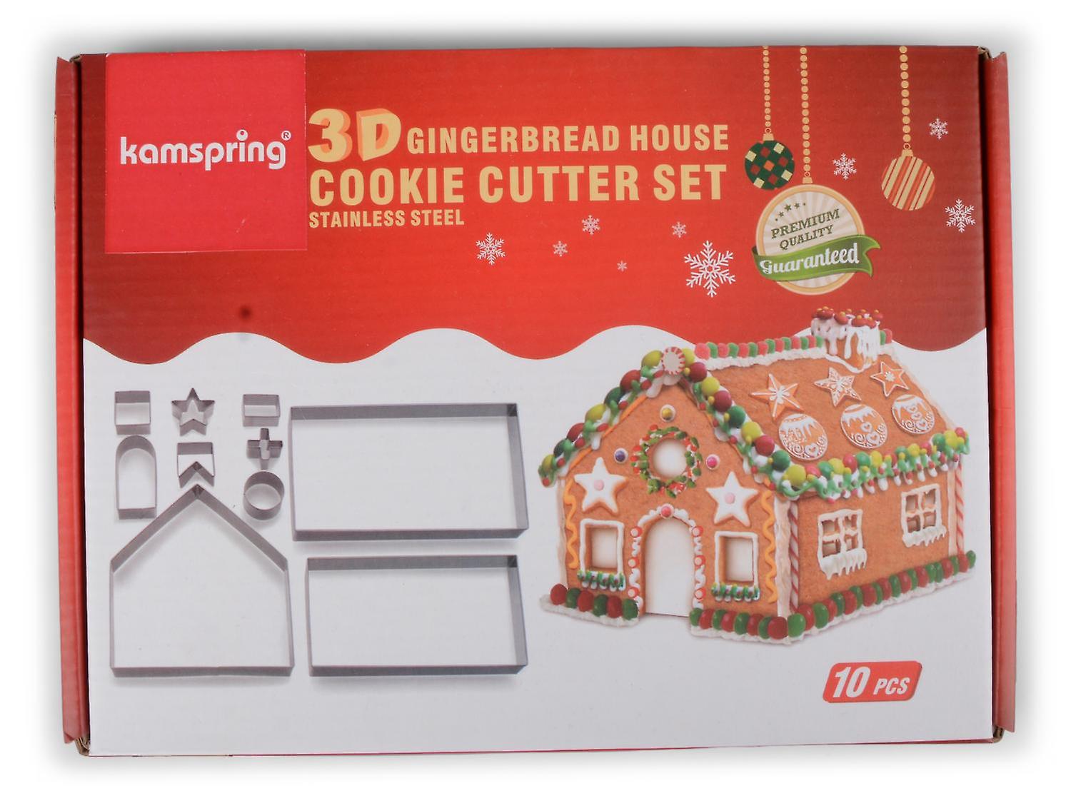 Piparkakkutalosetti - utstikare 10 osaa