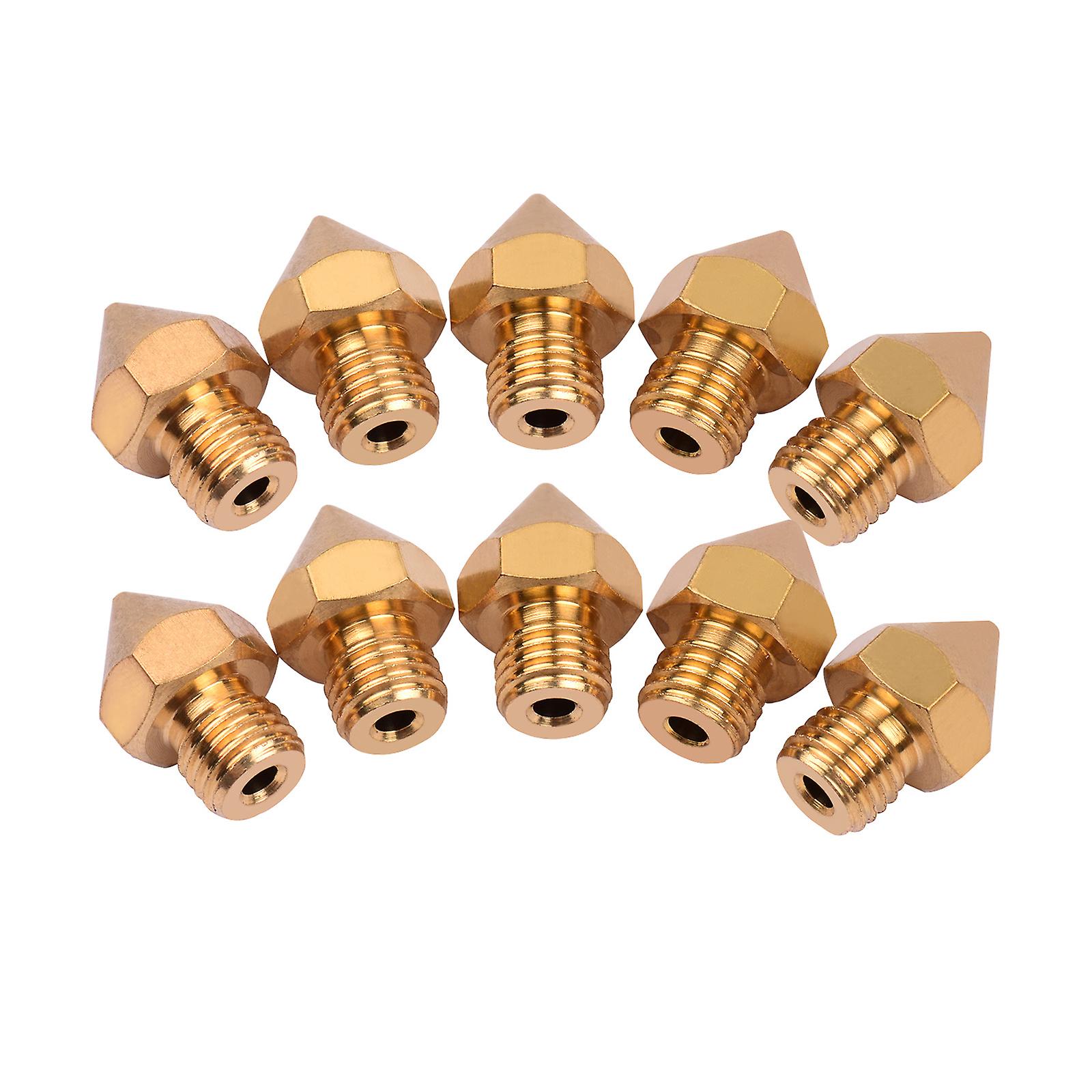 10pcs 3d Printer Extruder Brass Nozzle 0.4mm Printer Hotend