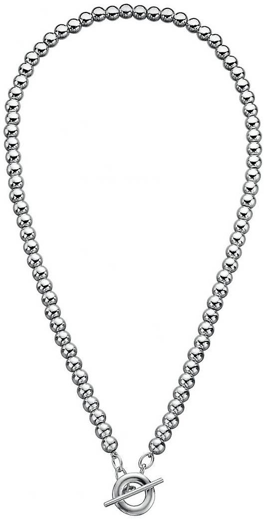Beginnings Multi Bead T Bar Necklace - Silver