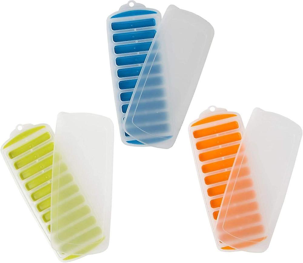 3Pcs Silicone Ice Cube Tray Stick with Easy Push and Pop Out Material