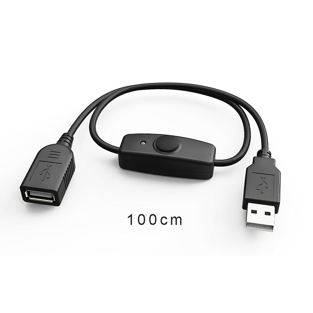 USB 2.0 Extender Cord USB Extension Cable With ON OFF Switch LED Indicator