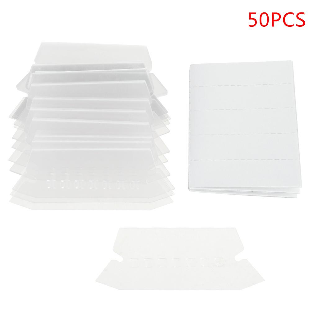 Pack of 50 File Folder Tabs Quick Identification Hanging File Folder Labels
