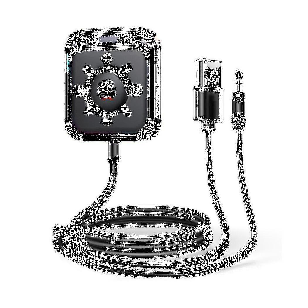 Bluetooth 5.3 Aux Car Adapter Dual Mics Noise Cancellation Transmitter Hand Free Wireless Receiver