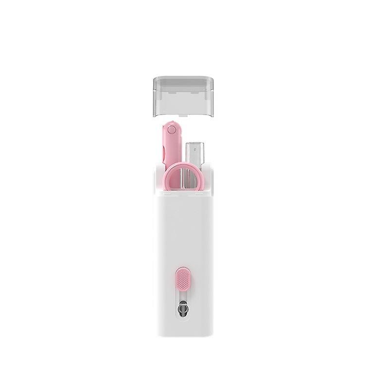 Computer Keyboard Brush 7-in-1 Multifunctional Keyboard Cleaning Kit Suitable，pink