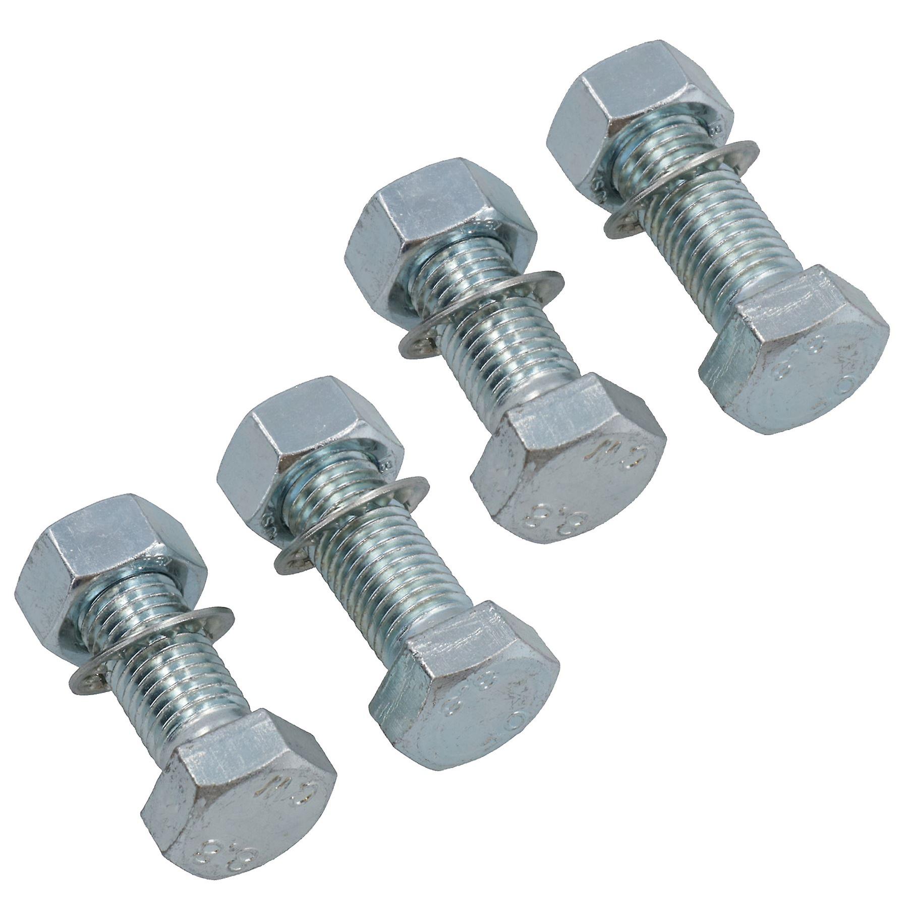 M16 (16mm) x 45mm High Tensile Tow Bar Ball Fixing Bolts Washers + Nuts 4 Pack