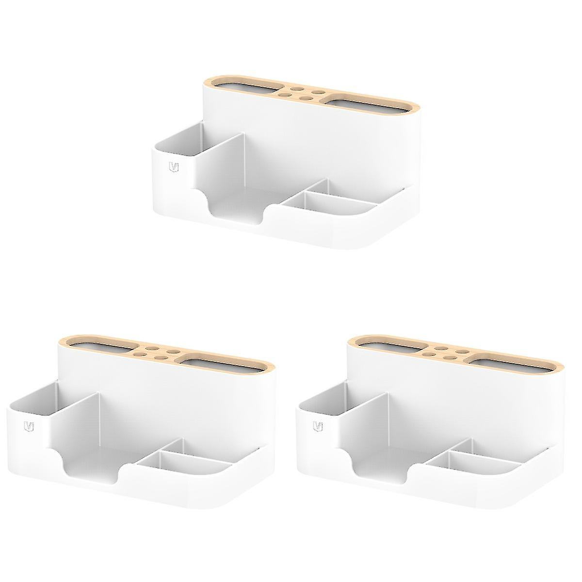 3 Pcs Pen Container Practical Desktop Storage Box Multi-functional Storage Bucket