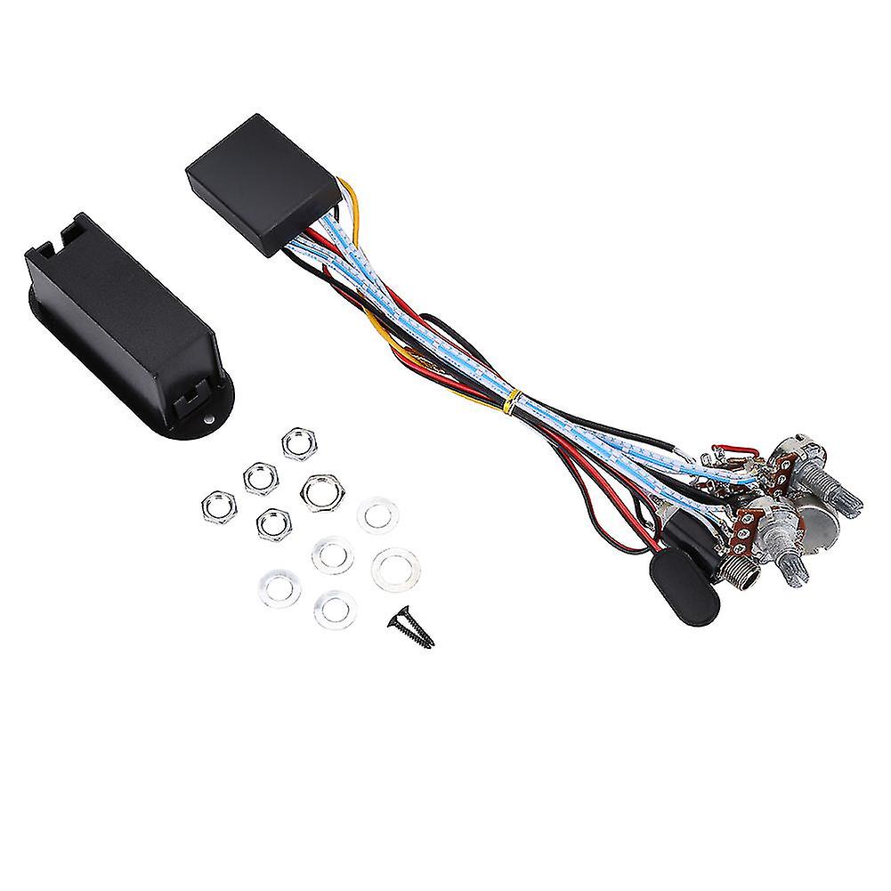 2 Band Active EQ Equalizer Preamp Circuit for Guitar and Bass Pickup Tone Control with Adjustable Fittings and High Fidelity Sound