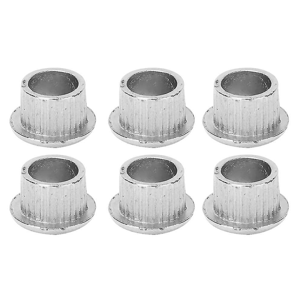 Gitarr Tuner Omvandling Bussningar Metallhylsor Adapter Set, 6st Reparationstillbehör för Elektrisk Akustisk Gitarr Uppgradering