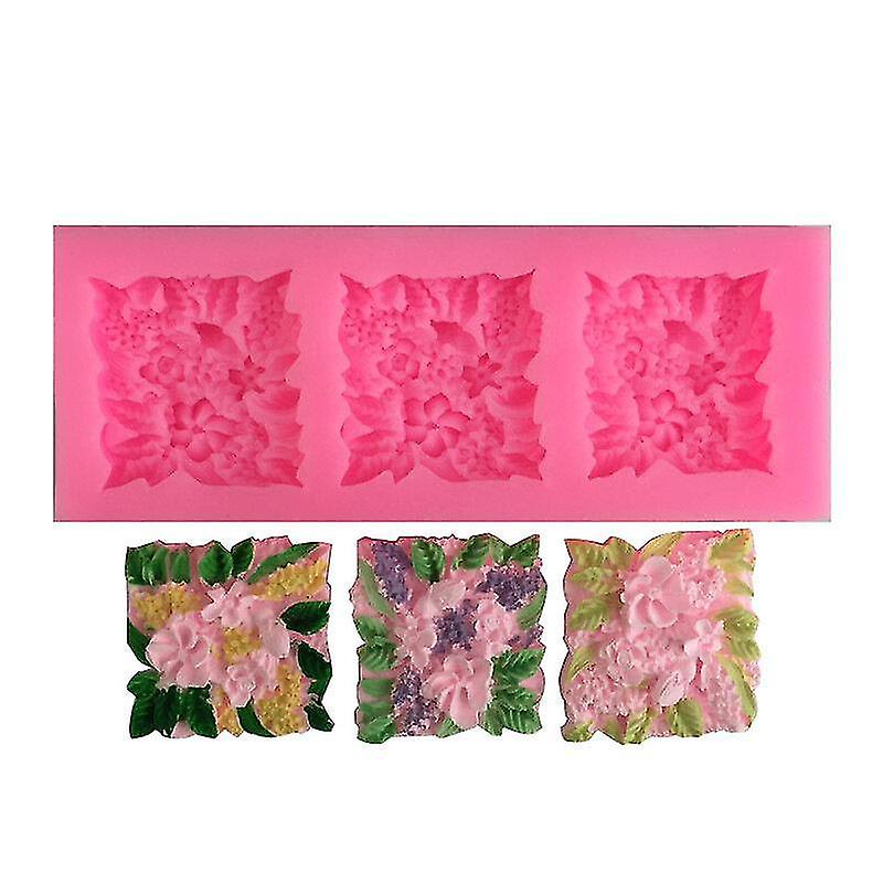 ケーキパンモールド新しい花の形をした芳香族石膏モールド2個
