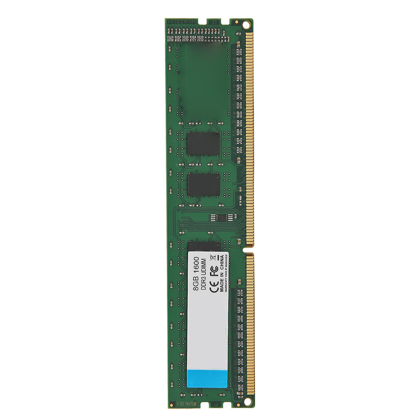 DDR3 UDIMM 1600Mhz RAM 64bit Width 40Pin Data Interface Plug and Play Professional Laptop RAM for PC 8GB
