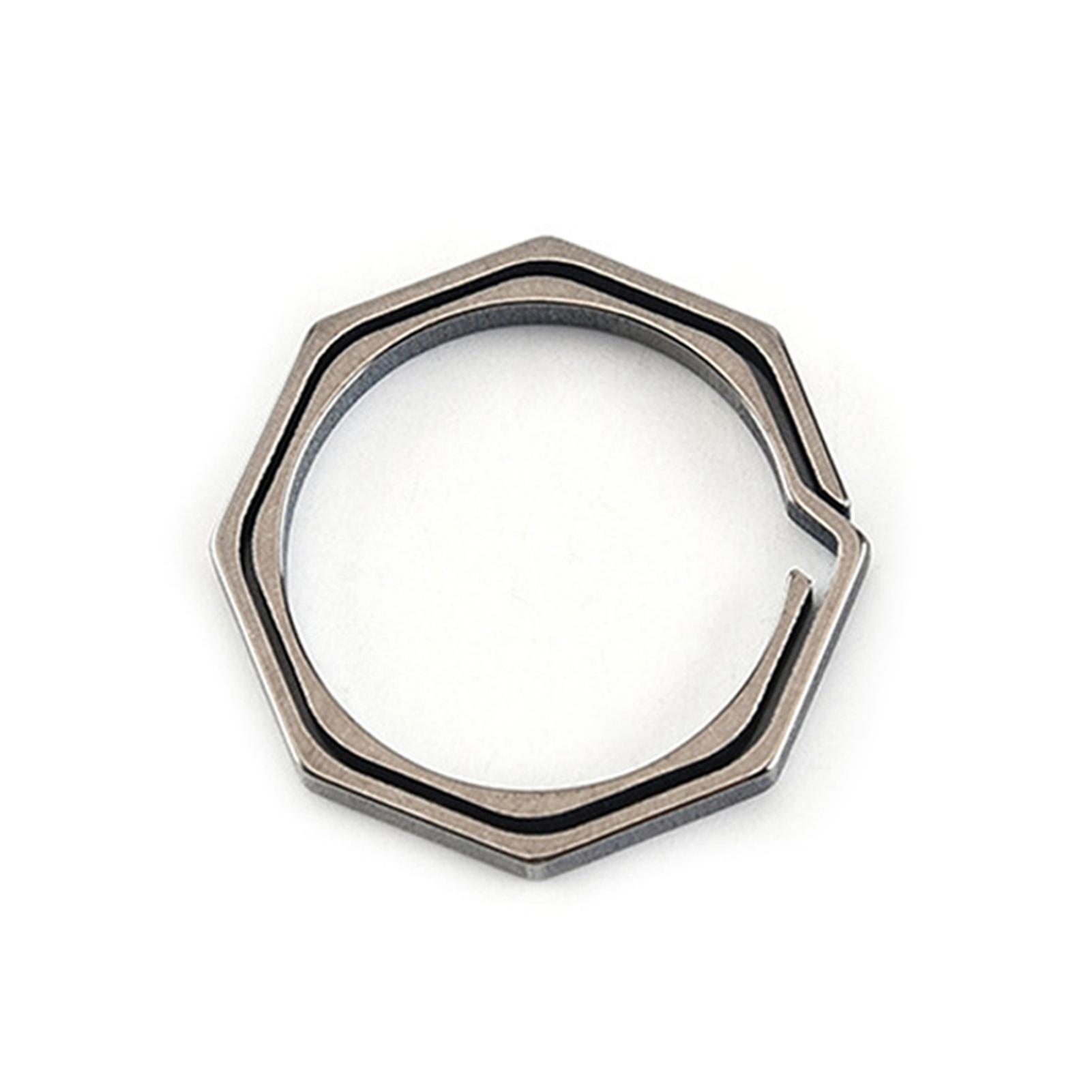 Titanium Alloy Key Ring Octagonal Hook Key Ring Creatives Multifunctional Key Pendant