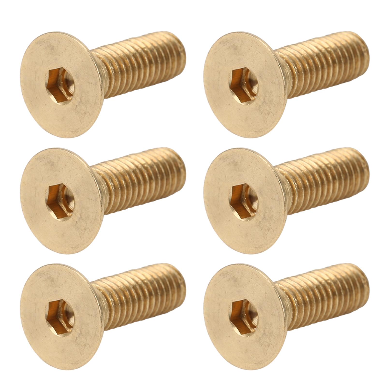 50Pcs M5 x 16mm Pure Copper Countersunk Hex Socket Screws