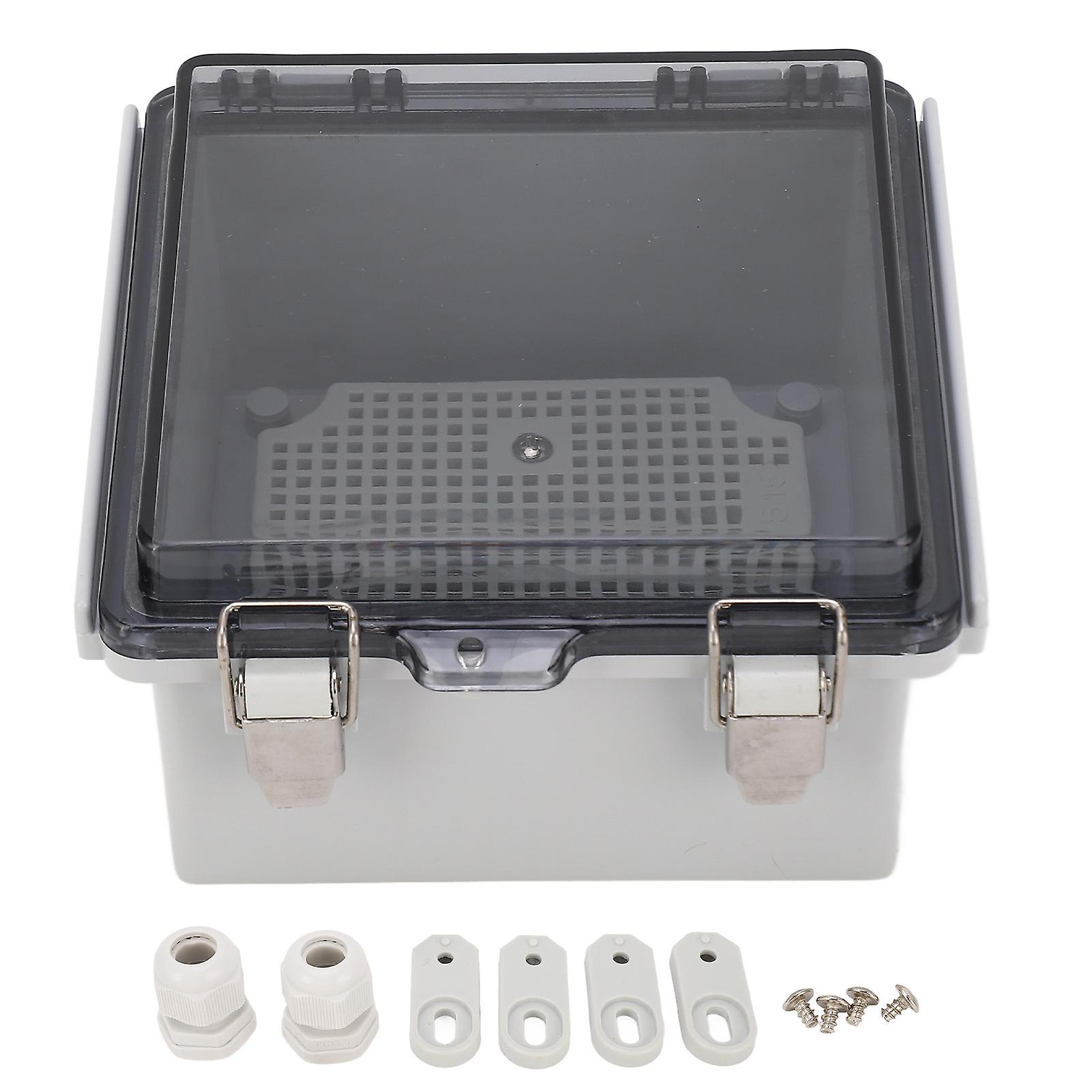 Fictory Power Enclosure Fictory Junction Box Electrical Case, ABS IP67 Waterproof Power Enclosure, 150 x 150 x 90 mm for Outdoor Cable
