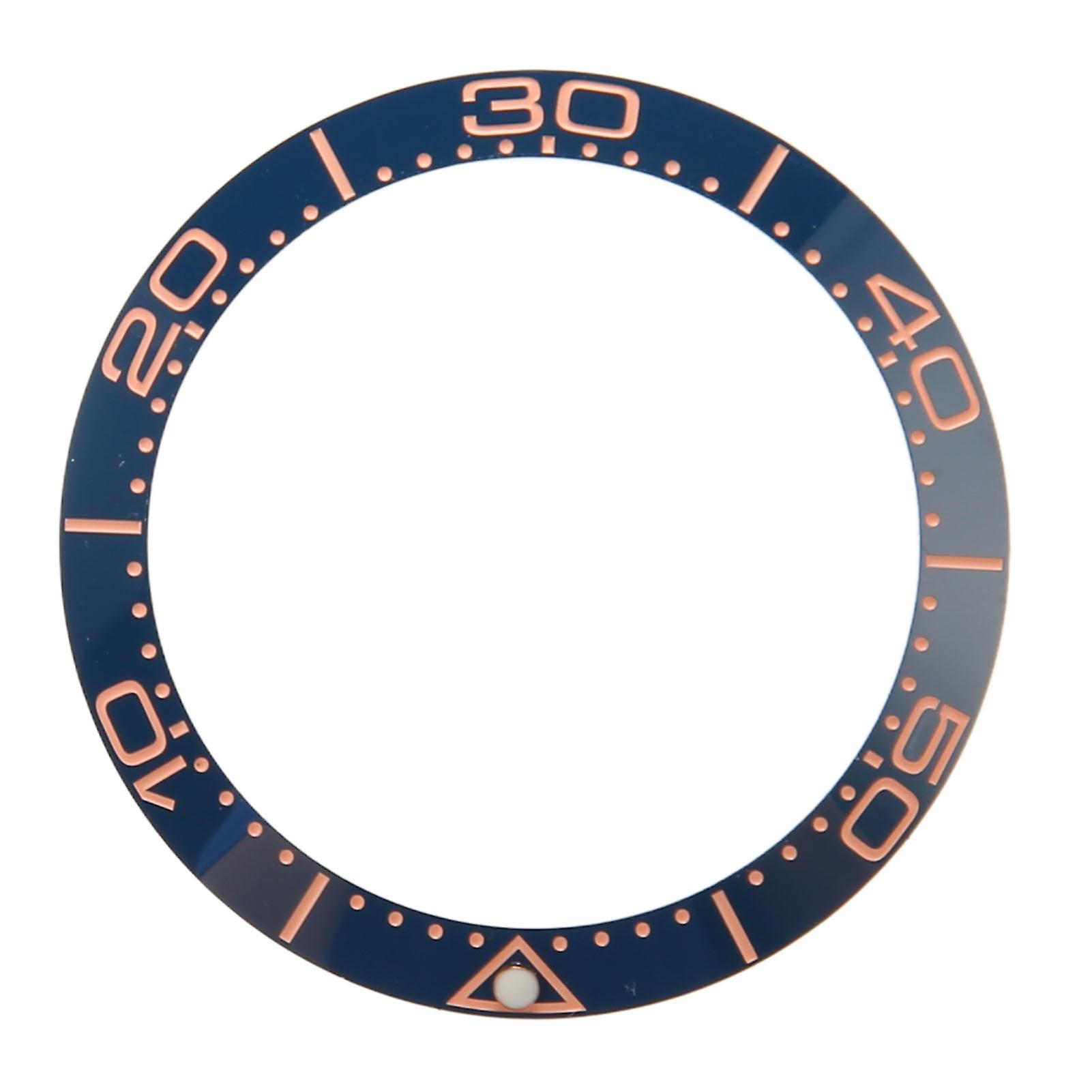 38mm Ceramic Watch Bezel Insert Blue Base Rose Gold Digit Ring Professional Repair Replacement Accessory for Watchmaker Tools