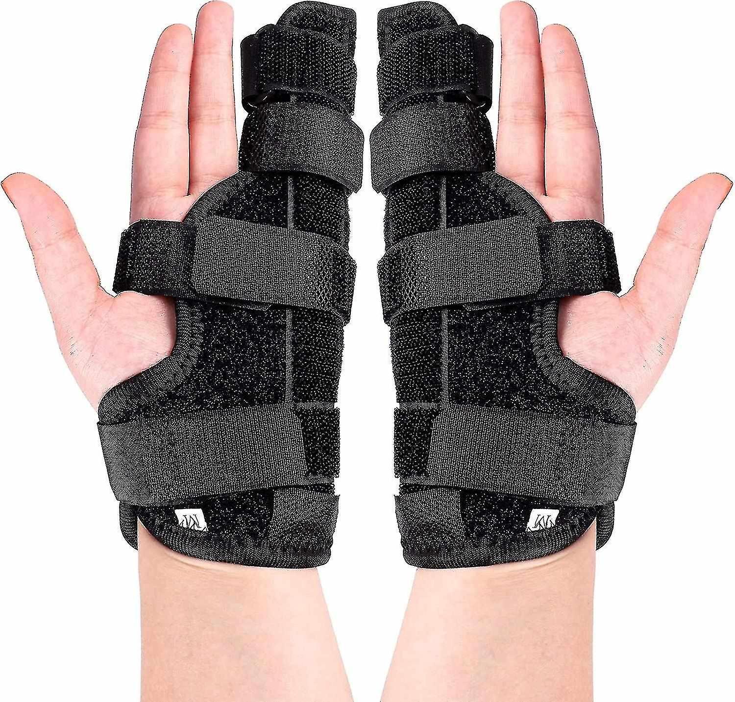 2 Pack Boxer Finger Splint Padded Support Brace for Boxer Fracture and Metacarpal Finger Injuries