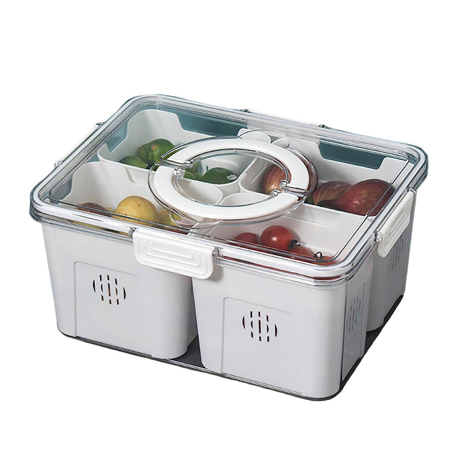Fridge Organizer Storage Box with Clear Lid Food Grade BPA Free Large Capacity Stackable Vegetable R