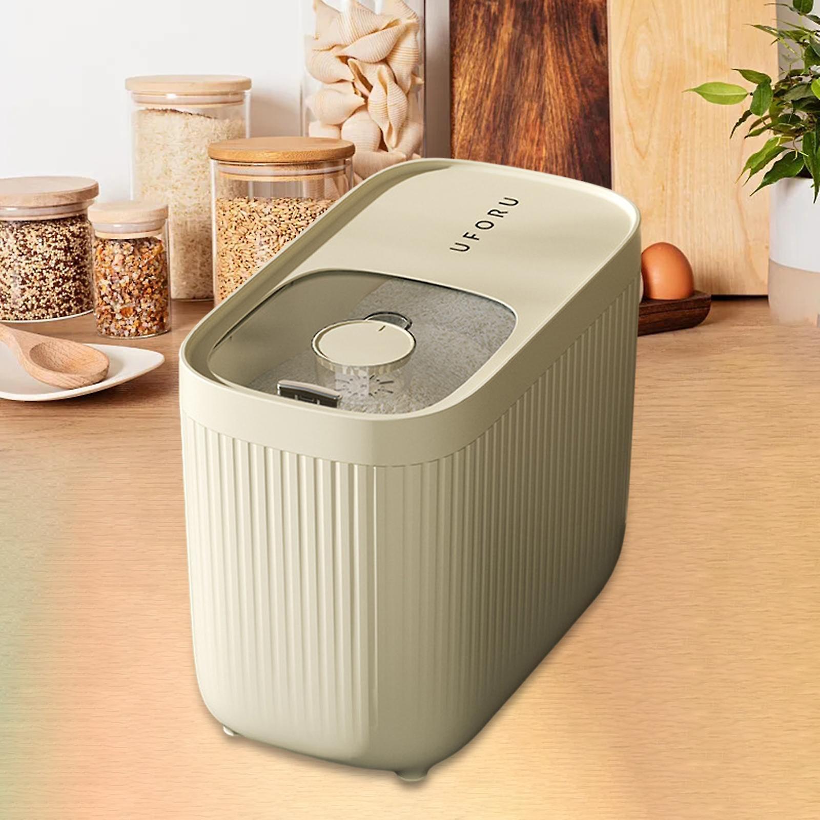 Rice Storage Container Flour Bin Pet Food Storage Cereal Rice Food Storage Container Leakproof Lid Large Capacity PP Rice Bin