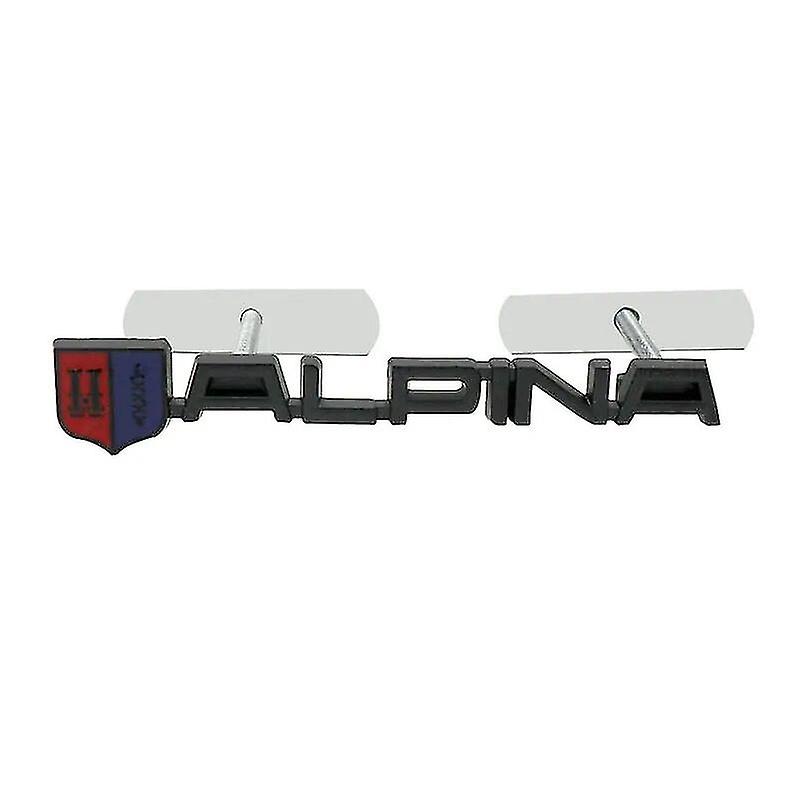 3d Metal Black Chrome Logo Alpina Emblem Car Front Grill Badge Decal ...