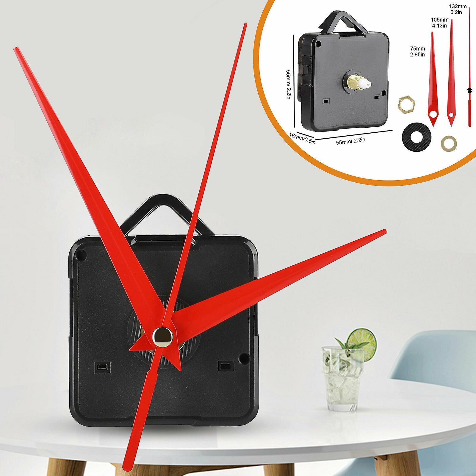 DIY Wall Quartz Clock Movement Mechanism Replacement Tool Parts Set Red Hands