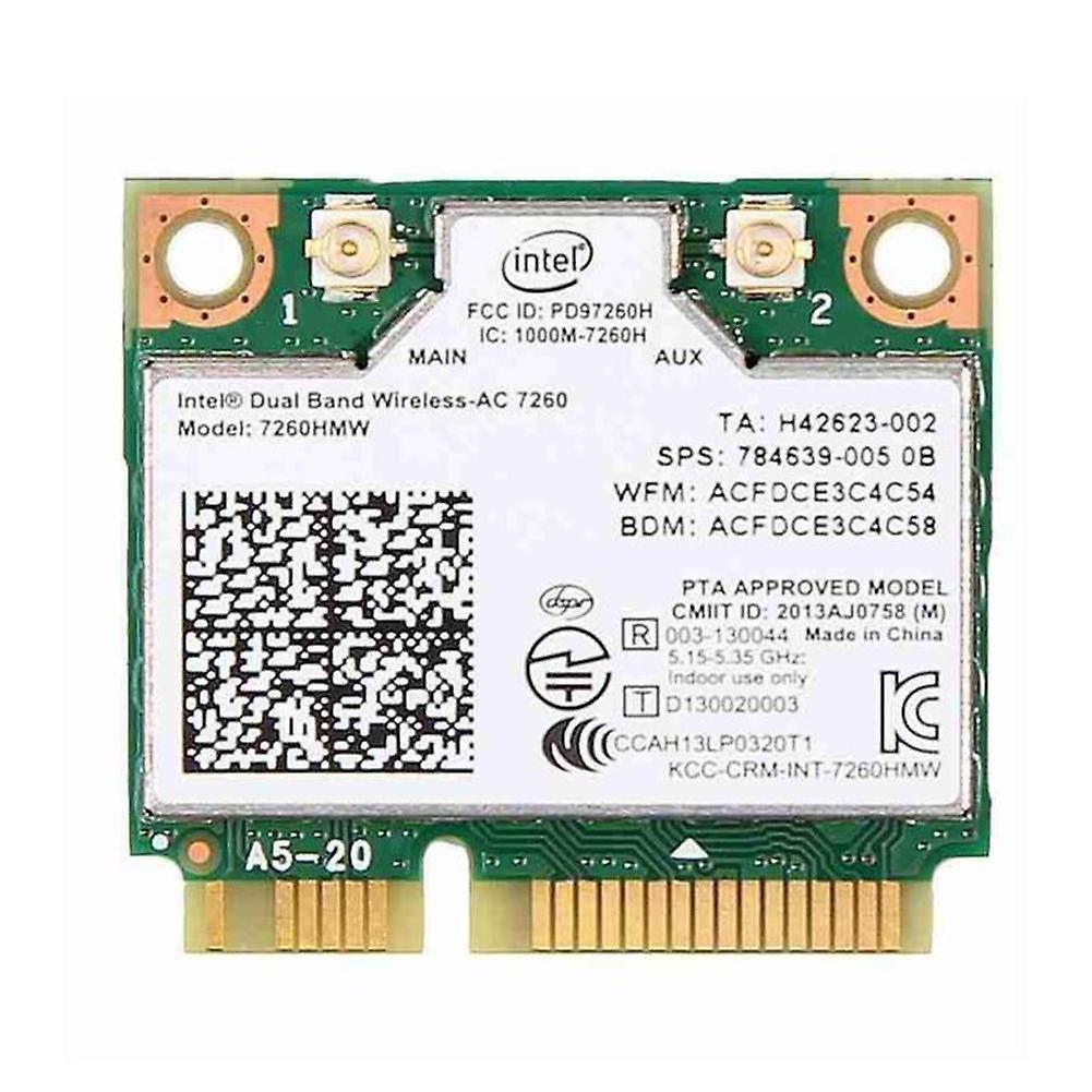 Wireless Dual Band Wifi Intel 7260 7260HMW 7260AC 2X2 Mini PCI-E