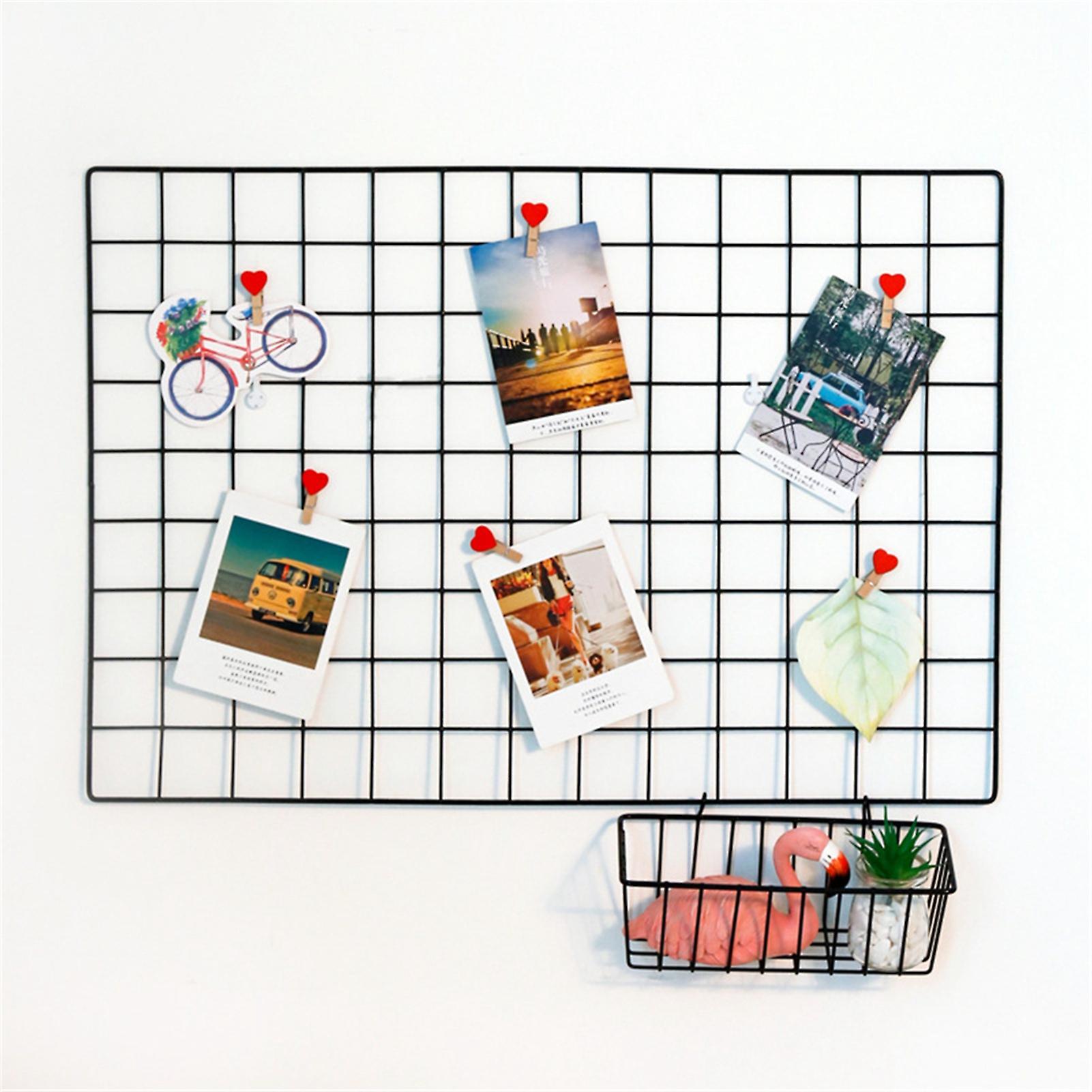 Grid Shelf 40x80cm Iron Wall-Mounted Mesh Display Organizer