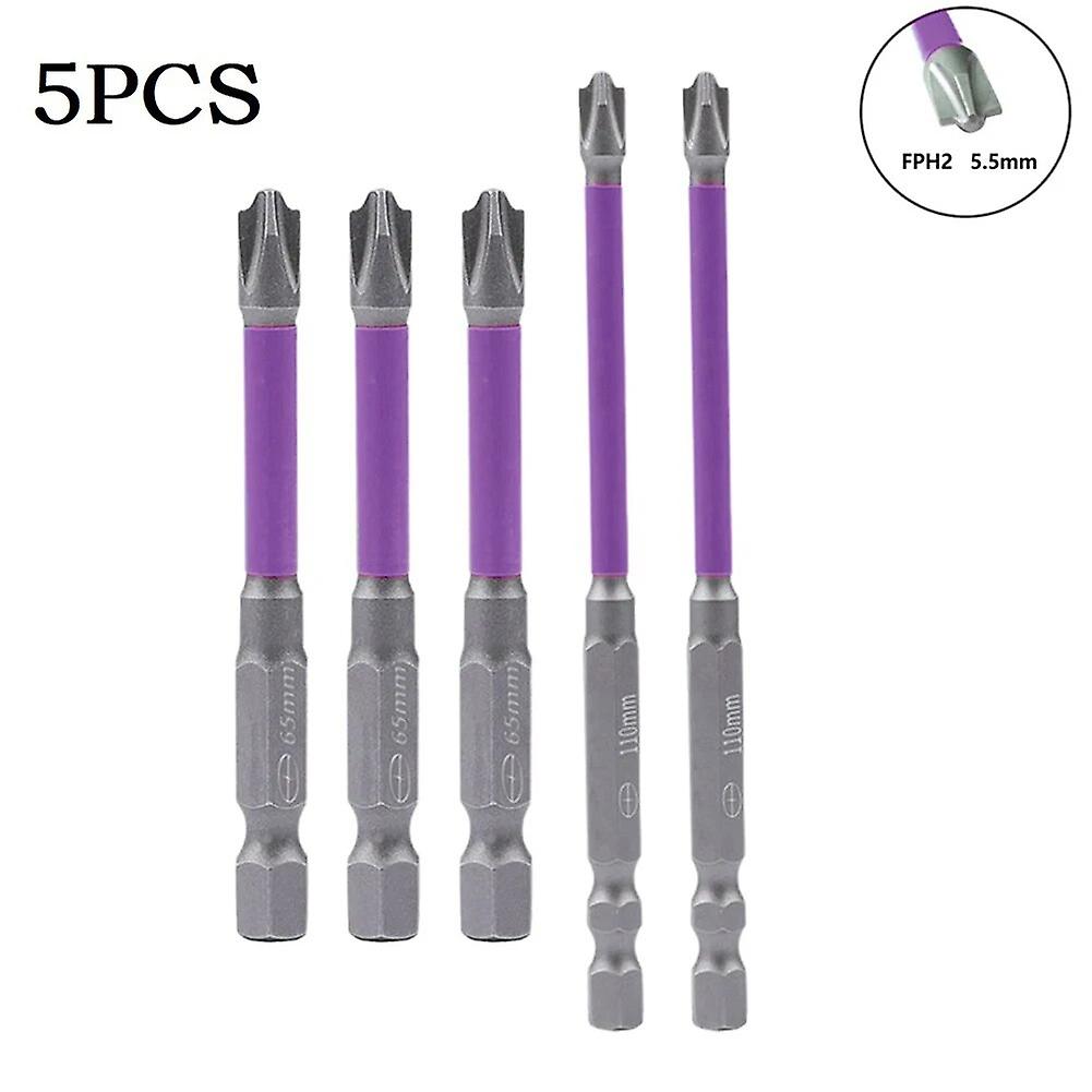 5pcs 65/110mm Magnetic Special Slotted Phillips Screwdriver with Batch Head for Socket Switch Power Tools~13995
