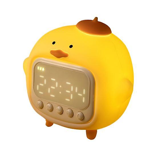 Electronic Alarm Clock Phone APP Control Timekeeping Precise Adorable Hug Duck Children Desk Smart Alarm Clock for Kids Room
