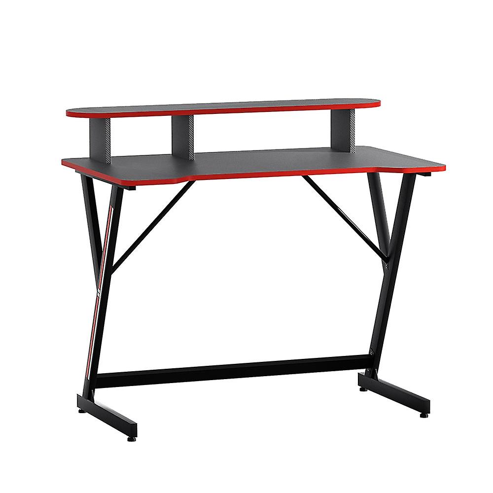 Artiss Gaming Desk Computer Desks Table 2 Tiers Storage Study Home Ofiice 100Cm Home Office Desks