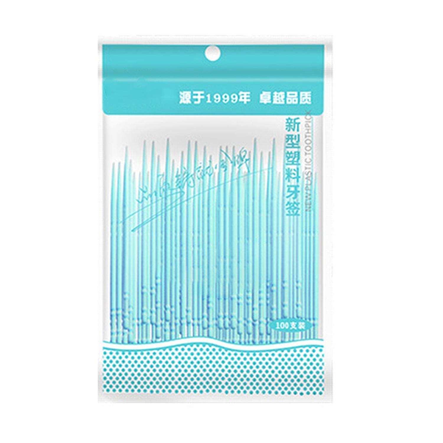100Pcs/Set Toothpick Safe Colorful Exquisite Double Headed Interdental Brush for Hospital