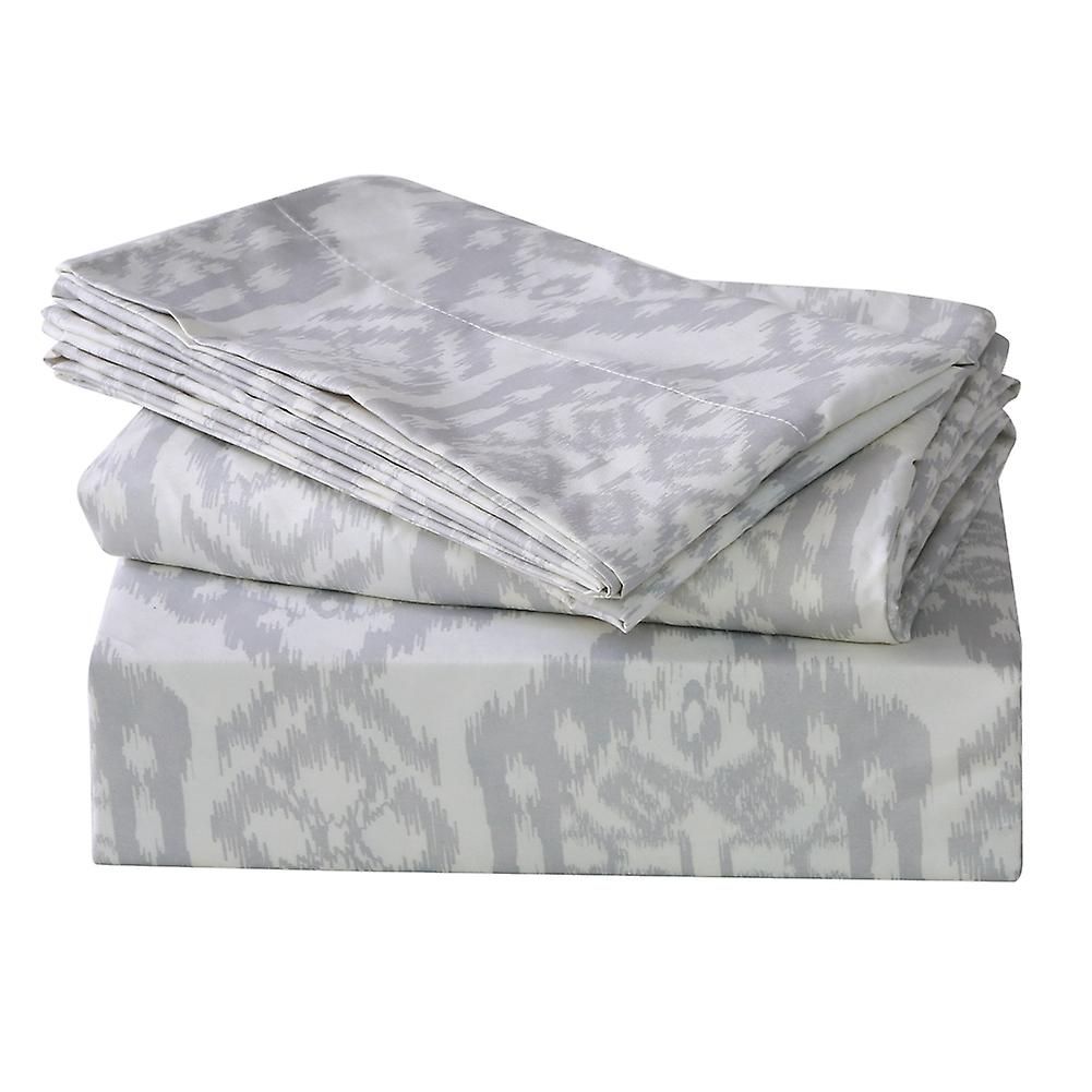 4pcs 100% Polyester Bedding Cover Bed Flat Fitted Sheet and Pillow Case Set(Full)