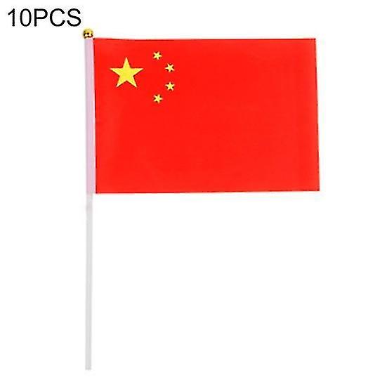 Durable China Hand Waving Flag Easy Assembly Weather-Resistance Polyester Washable Fadeless National