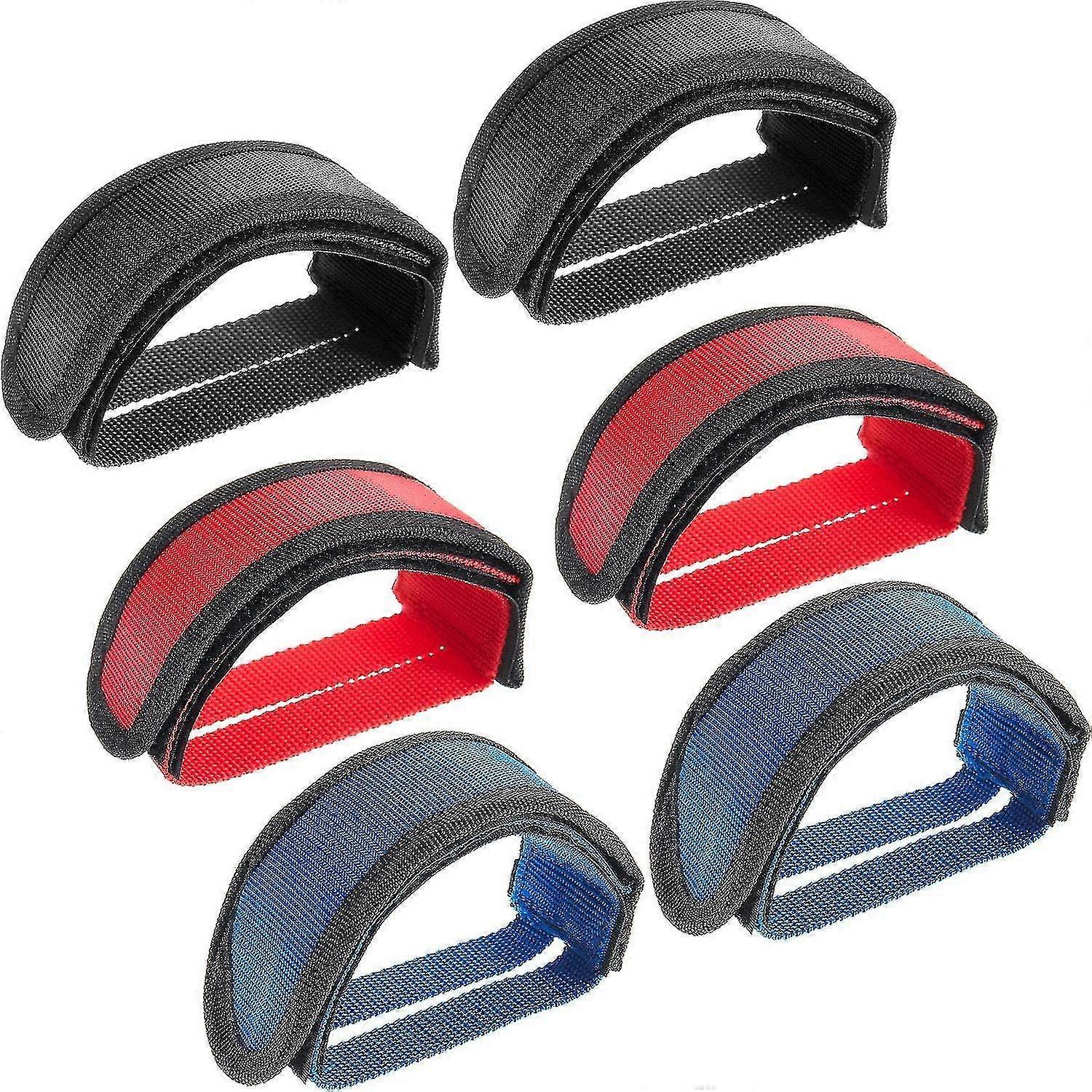 3 par sykkel pedal stropper sykkel føtter stropper sykling lim pedal tå klipp stropp belte for fast gir sykkel