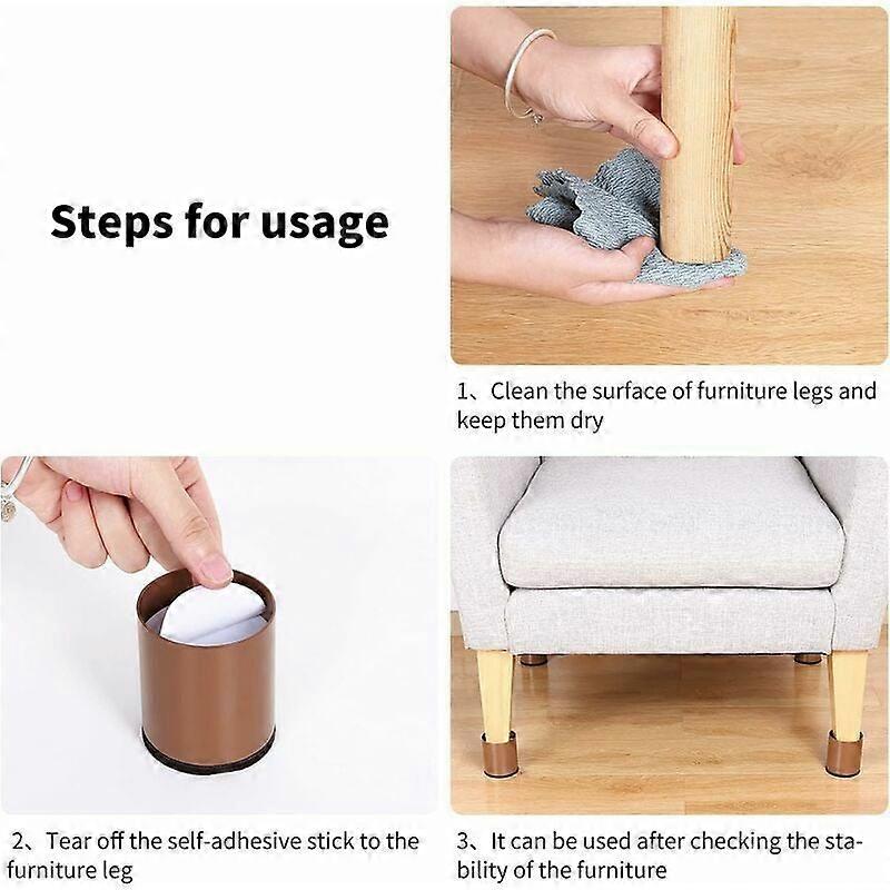 Set of 4 Carbon Steel Bed Legs, Furniture Risers Add Height of 5CM, Phe ...