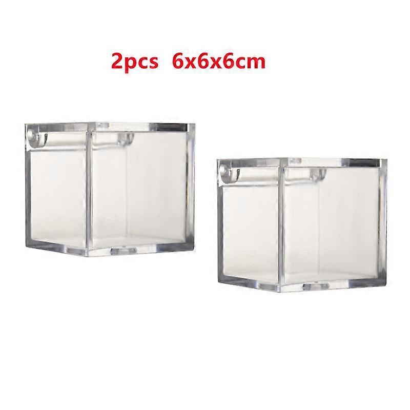 2pcs-24pcs Acrylic Candy Boxes Transparent Plastic Candy Box Biscuit Snack Cookie Storage Boxes Party Candy Packing Boxes