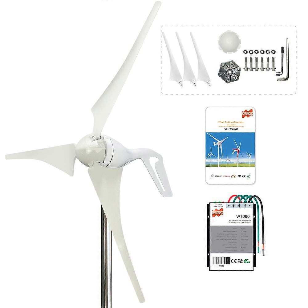 Redkid 3 Or 6 Blades 400w Ac 12v 24v Wind Turbine Generator Free With Controller Led Display Small M