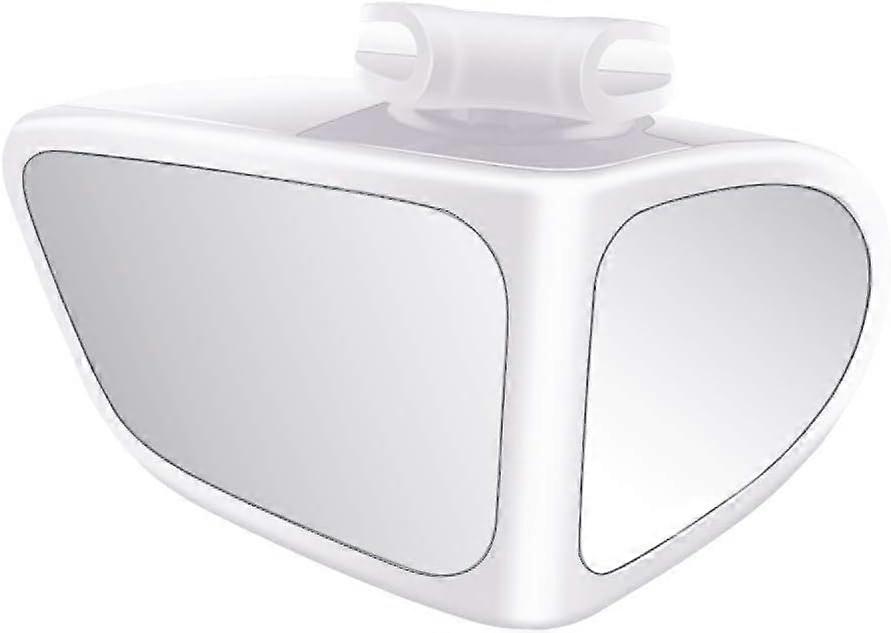 in 1 Blind Spot Mirror, Wide Angle Convex Rearview Mirror 360 Degree Rotation Universal Adjustable Car Auxiliary Mirror for Car Truck SUV,White Main D