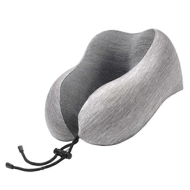 Soft Comfortable Travel Pillow Hump Ice Silk Storage U-shape Pillow Memory Foam