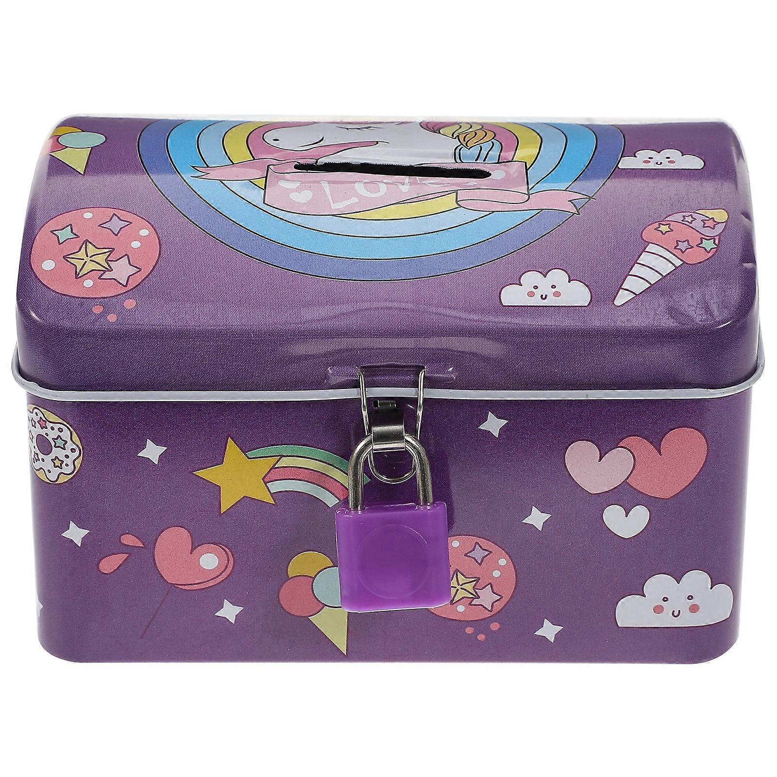 Unicorn Piggy Bank Coin Bank Money Bank with Lock and Key for Kids Boys Girls (Random Style)
