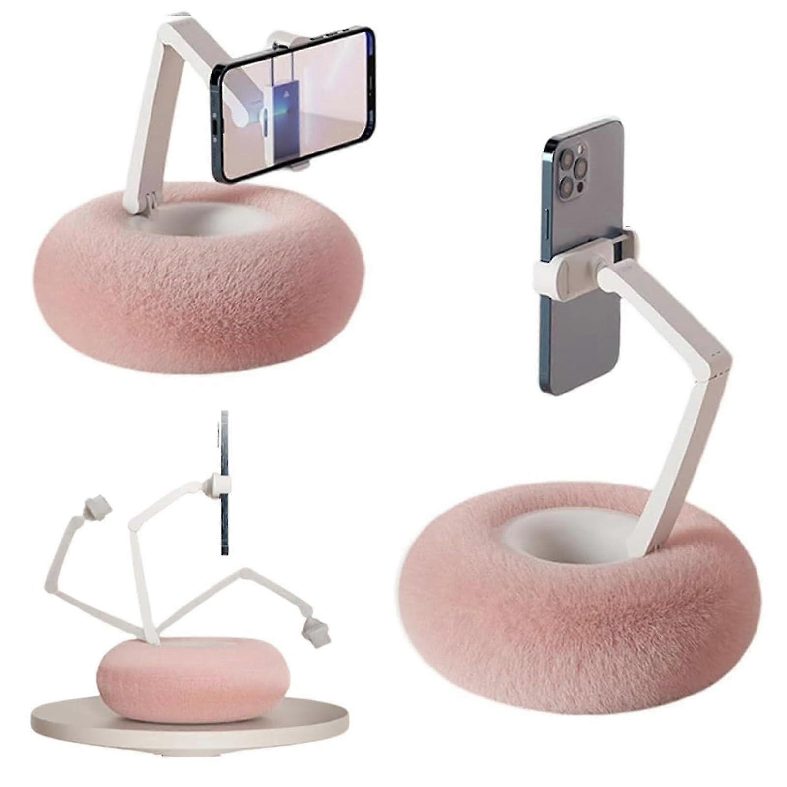 Plush Bowl With Kindle Stand, Phone Holder With Plush Pillow, Adjustable Cute Plush Kindle Stand Phone Holder For Reading In Bed