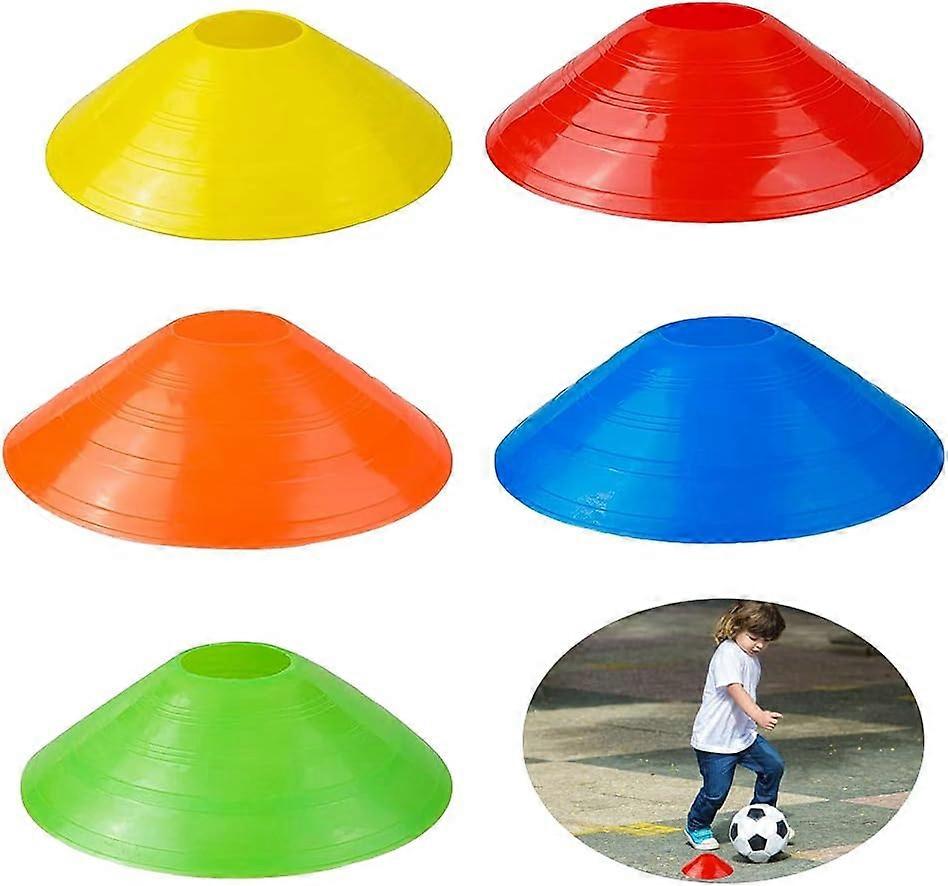 Set 5 conuri antrenament, 20 x 5 cm, Multicolor