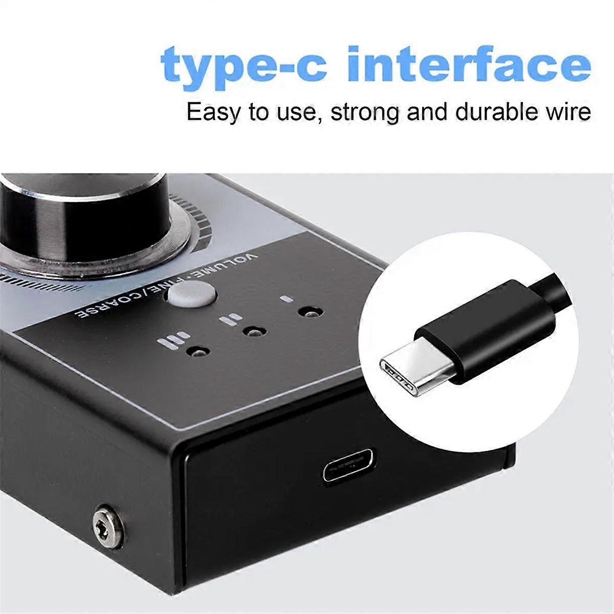 Lydkort Computer Multi Media Volume Controller Audio Interface til PC Laptop Android Streaming Video Mute Control