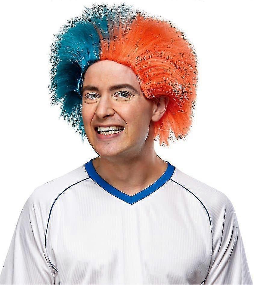 wig for sports fun teal orange