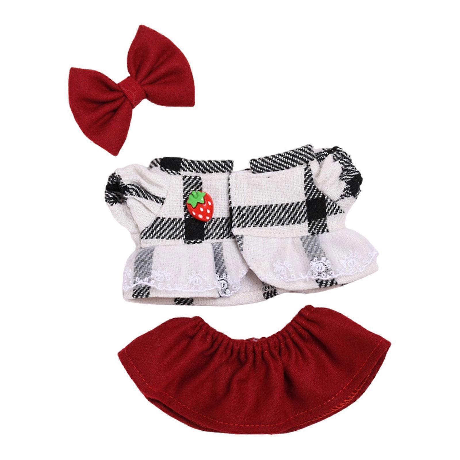 Plush Figure Coat and Skirt Doll Clothes for 20cm Dolls Flexibility Hands on