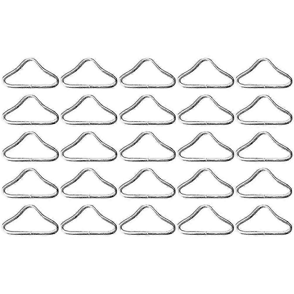 30pcs Trampoline Triangle Buckles Metal Triangle Ring Buckles Triangle Ring Connectors Webbing Clasps