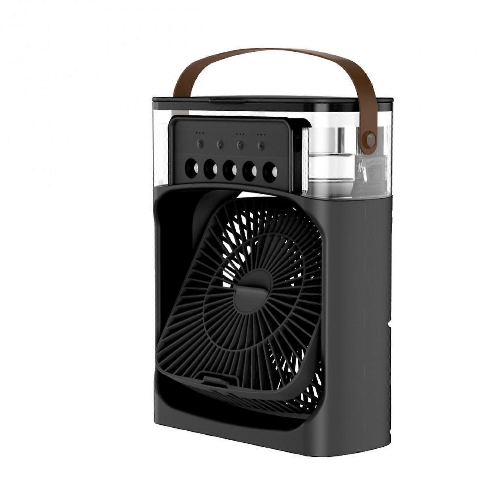 Personal Air Cooler, Portable Air Conditioner Fan, Mini Evaporative Cooler with 7 Colors LED Light, 1/2/3 H Timer, 3 Wind Speeds and 3 Spray Modes for