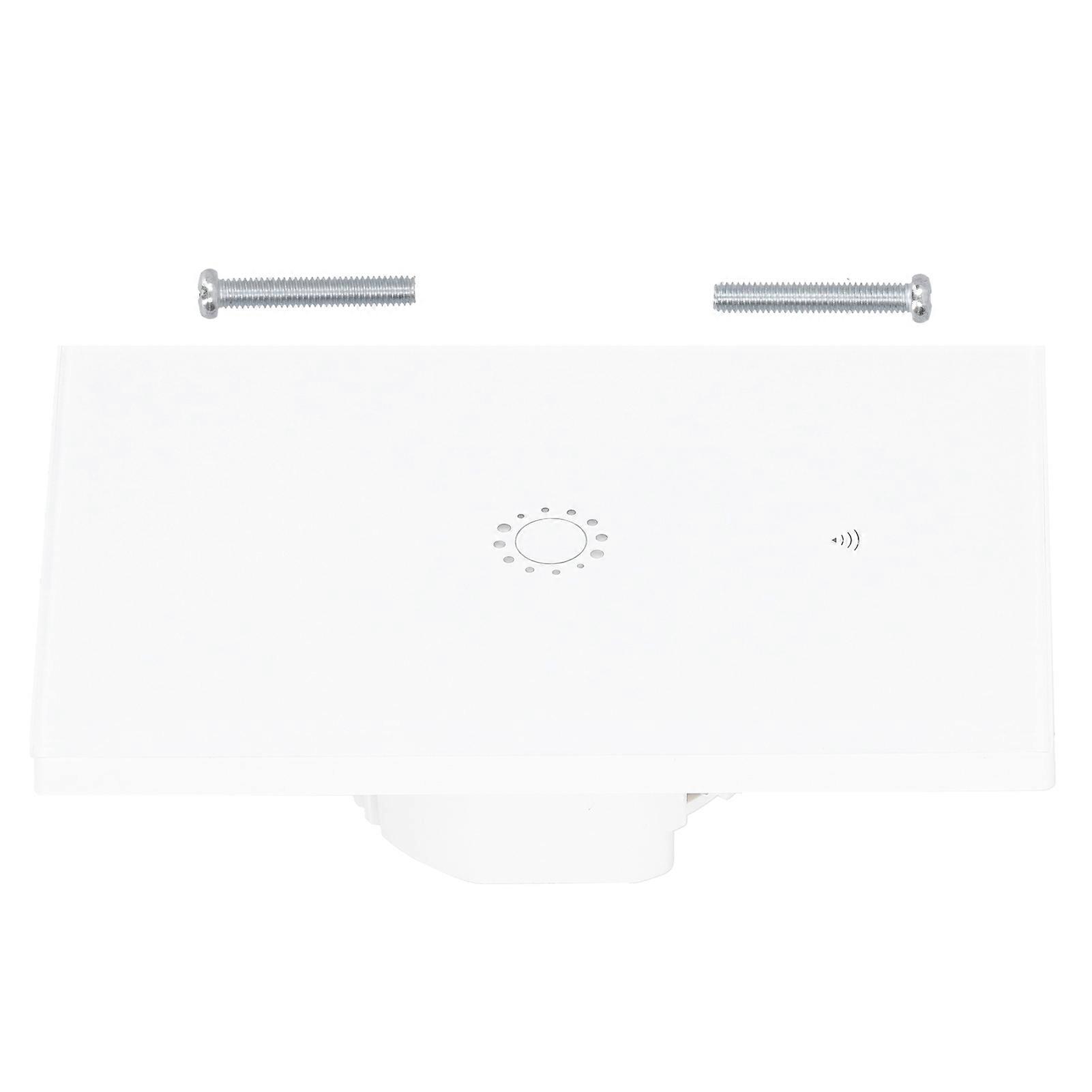 Smart WiFi Touch Wall Switch LED Touch Controlled One-Way White Cover AC95-250V Alexa Voice Control App Remote Timing Function for Smart Hom