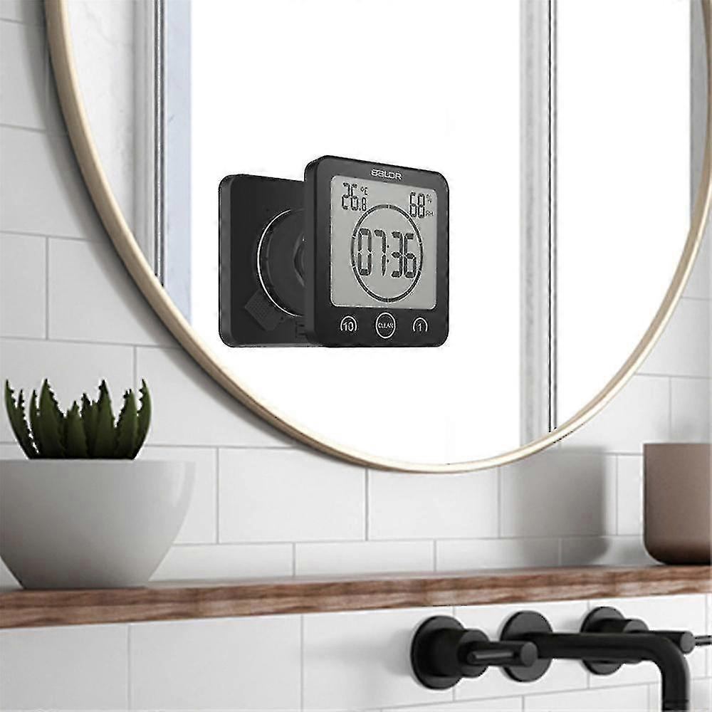 Baderomsklokke, Dusj Timer Alarm Digitale klokker, vanntett