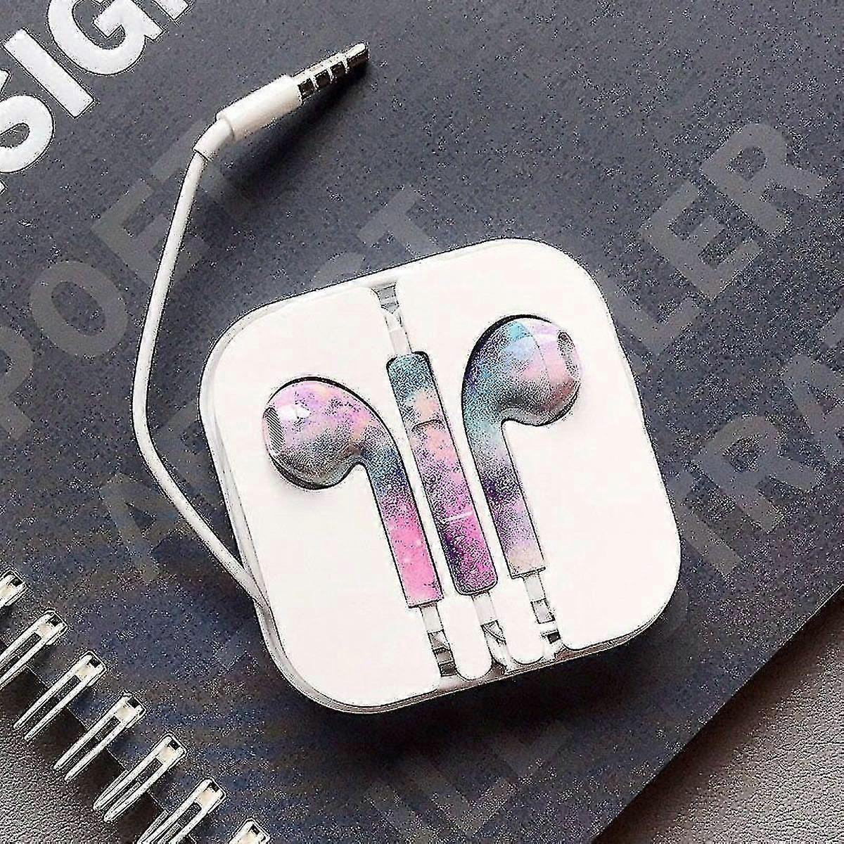 Aesthetic Colorful Cloud Starry Sky Pattern Universal Fashion Smart Earphone Xq-ej699