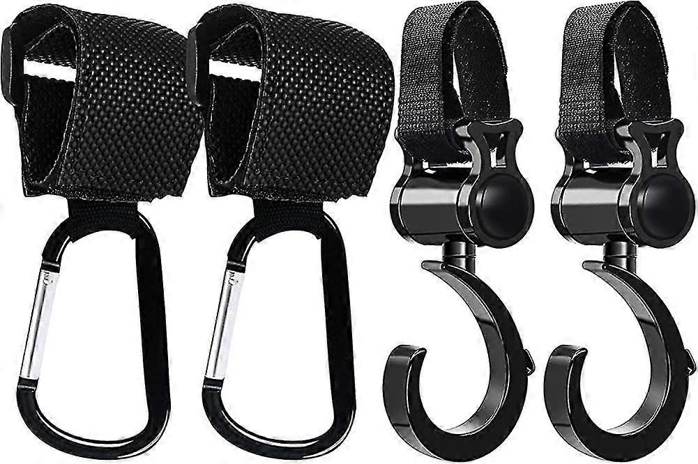 Bag Holder Stroller, 4 Pieces Heilwiy Black Stroller Hooks, Stroller Hooks, Stroller Gift