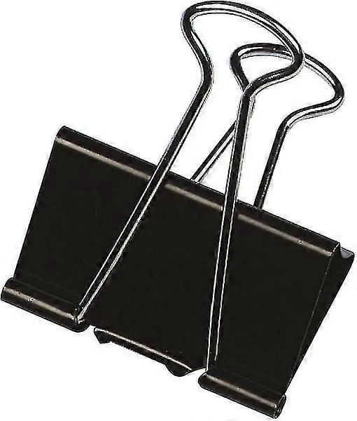 42mm Foldback Clip, Large Black Binder Clips with Metal Hinge